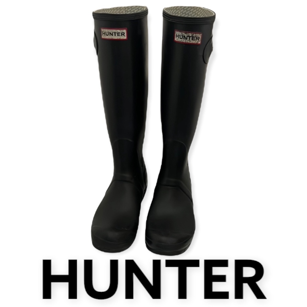 Authentic Hunter Tall Black Waterproof Rubber Rai… - image 1